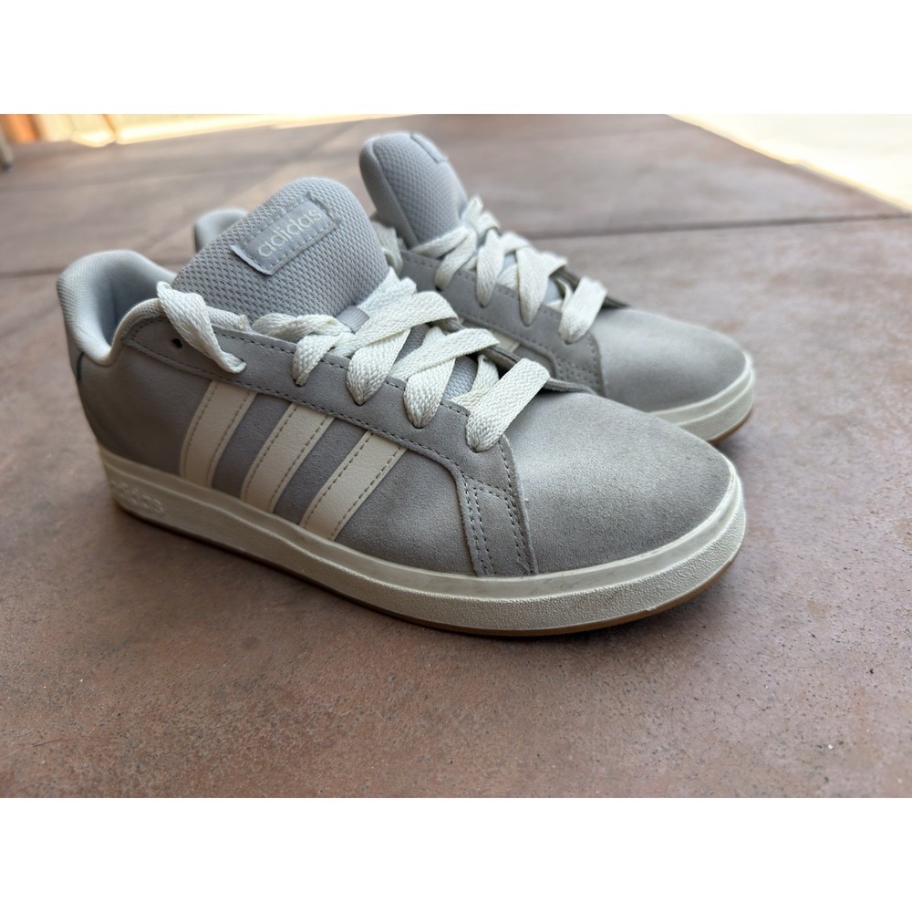 adidas Grand Court 00s Kids Sneakers Gray Off White Gum Size 5.5 Youth JH6179
